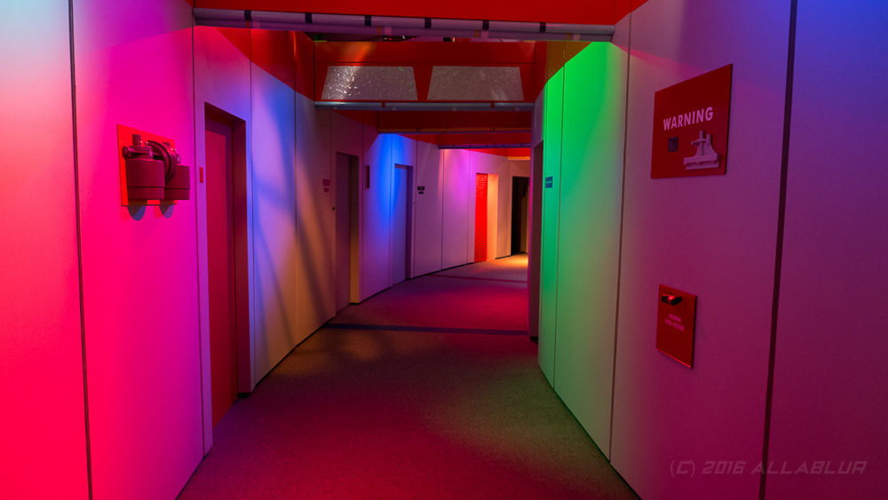 View of corridor of USS Enterprise