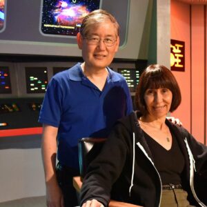 Photograph with Mike and Denise Okuda